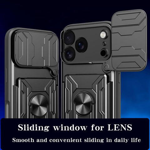Sliding Camshield TPU+PC Phone Case with Card Slot, For iPhone 18 Pro, For iPhone 18 Pro Max, For iPhone 17e / 16e, For iPhone 17 Pro Max, For iPhone 17 Pro, For iPhone 17