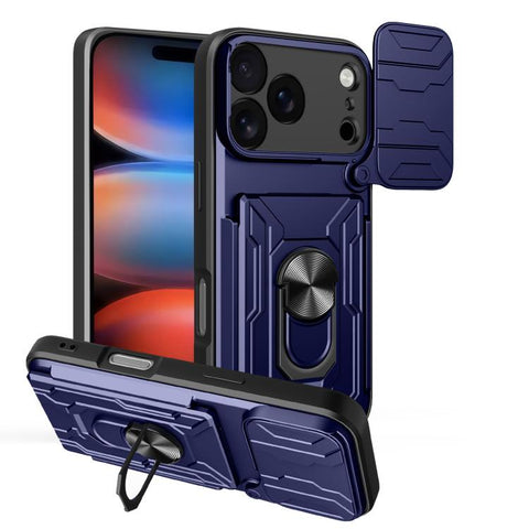 Sliding Camshield TPU+PC Phone Case with Card Slot, For iPhone 18 Pro, For iPhone 18 Pro Max, For iPhone 17e / 16e, For iPhone 17 Pro Max, For iPhone 17 Pro, For iPhone 17