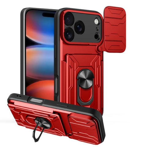 Sliding Camshield TPU+PC Phone Case with Card Slot, For iPhone 18 Pro, For iPhone 18 Pro Max, For iPhone 17e / 16e, For iPhone 17 Pro Max, For iPhone 17 Pro, For iPhone 17