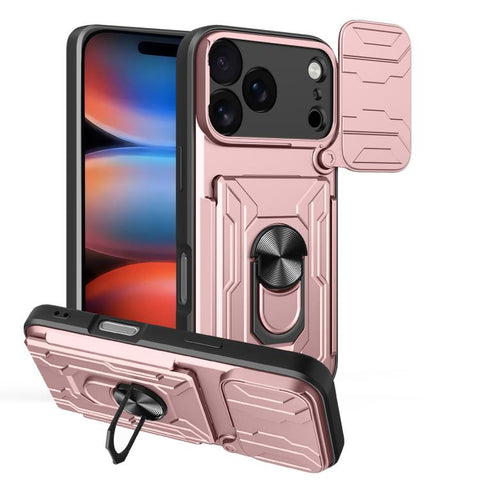 Sliding Camshield TPU+PC Phone Case with Card Slot, For iPhone 18 Pro, For iPhone 18 Pro Max, For iPhone 17e / 16e, For iPhone 17 Pro Max, For iPhone 17 Pro, For iPhone 17