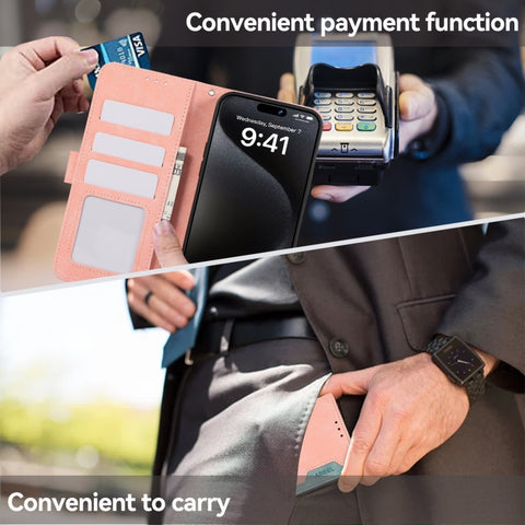 ABEEL Color Block Magnetic RFID Leather Phone Case, For Samsung Galaxy A06 4G