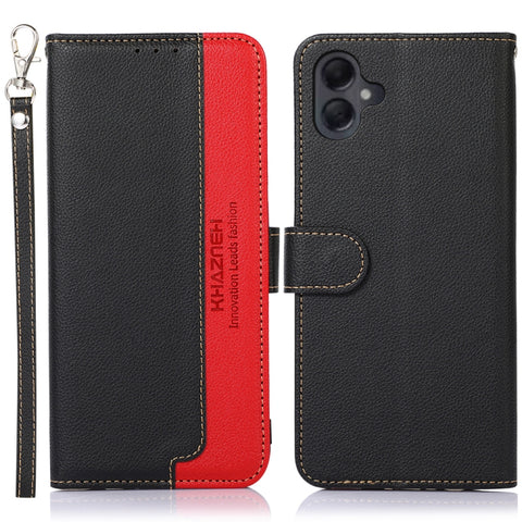 KHAZNEH Litchi Texture Leather RFID Phone Case, For Samsung Galaxy A07 5G/A08 5G, For Samsung Galaxy A17 5G/A18 5G, For Samsung Galaxy A57 5G, For Samsung Galaxy A37 5G, For Samsung Galaxy A27 5G, For Samsung Galaxy A56 5G, For Samsung Galaxy A26 5G   ...
