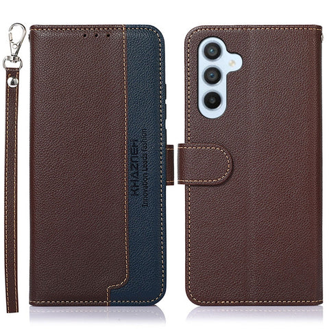 KHAZNEH Litchi Texture Leather RFID Phone Case, For Samsung Galaxy A07 5G/A08 5G, For Samsung Galaxy A17 5G/A18 5G, For Samsung Galaxy A57 5G, For Samsung Galaxy A37 5G, For Samsung Galaxy A27 5G, For Samsung Galaxy A56 5G, For Samsung Galaxy A26 5G   ...