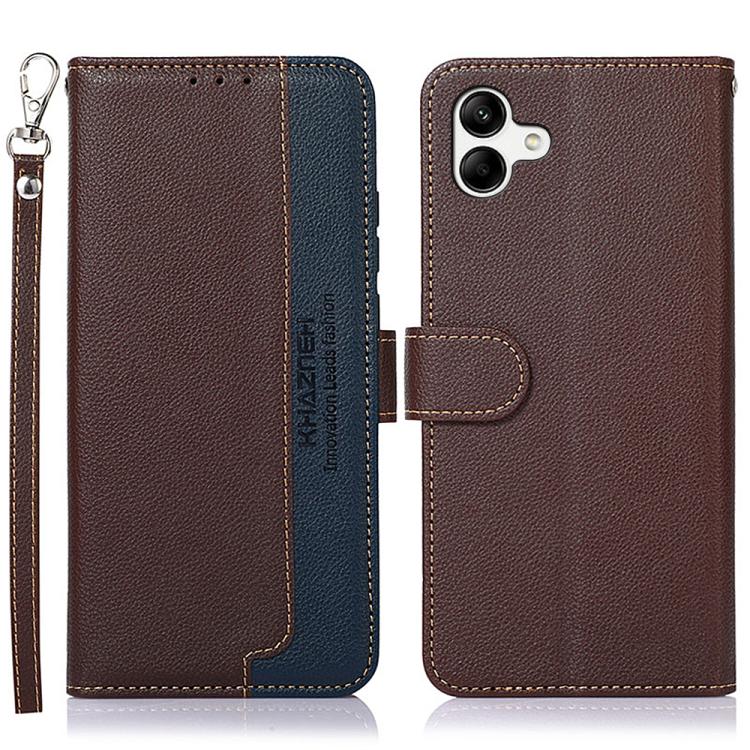 KHAZNEH Litchi Texture Leather RFID Phone Case, For Samsung Galaxy A07 5G/A08 5G, For Samsung Galaxy A17 5G/A18 5G, For Samsung Galaxy A57 5G, For Samsung Galaxy A37 5G, For Samsung Galaxy A27 5G, For Samsung Galaxy A56 5G, For Samsung Galaxy A26 5G   ...