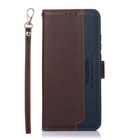 KHAZNEH Litchi Texture Leather RFID Phone Case, For Samsung Galaxy A07 5G/A08 5G, For Samsung Galaxy A17 5G/A18 5G, For Samsung Galaxy A57 5G, For Samsung Galaxy A37 5G, For Samsung Galaxy A27 5G, For Samsung Galaxy A56 5G, For Samsung Galaxy A26 5G   ...