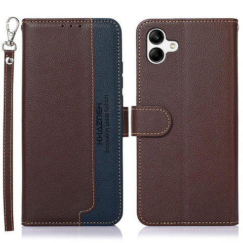 KHAZNEH Litchi Texture Leather RFID Phone Case, For Samsung Galaxy A07 5G/A08 5G, For Samsung Galaxy A17 5G/A18 5G, For Samsung Galaxy A57 5G, For Samsung Galaxy A37 5G, For Samsung Galaxy A27 5G, For Samsung Galaxy A56 5G, For Samsung Galaxy A26 5G   ...