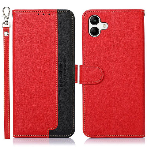 KHAZNEH Litchi Texture Leather RFID Phone Case, For Samsung Galaxy A07 5G/A08 5G, For Samsung Galaxy A17 5G/A18 5G, For Samsung Galaxy A57 5G, For Samsung Galaxy A37 5G, For Samsung Galaxy A27 5G, For Samsung Galaxy A56 5G, For Samsung Galaxy A26 5G   ...