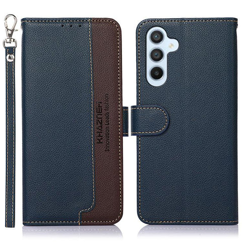 KHAZNEH Litchi Texture Leather RFID Phone Case, For Samsung Galaxy A07 5G/A08 5G, For Samsung Galaxy A17 5G/A18 5G, For Samsung Galaxy A57 5G, For Samsung Galaxy A37 5G, For Samsung Galaxy A27 5G, For Samsung Galaxy A56 5G, For Samsung Galaxy A26 5G   ...