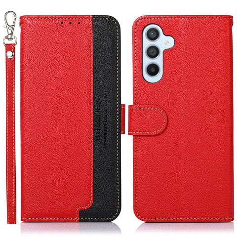 KHAZNEH Litchi Texture Leather RFID Phone Case, For Samsung Galaxy A07 5G/A08 5G, For Samsung Galaxy A17 5G/A18 5G, For Samsung Galaxy A57 5G, For Samsung Galaxy A37 5G, For Samsung Galaxy A27 5G, For Samsung Galaxy A56 5G, For Samsung Galaxy A26 5G   ...