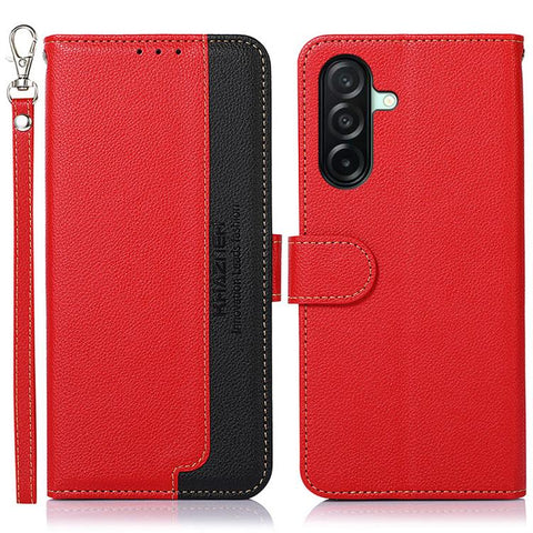 KHAZNEH Litchi Texture Leather RFID Phone Case, For Samsung Galaxy A07 5G/A08 5G, For Samsung Galaxy A17 5G/A18 5G, For Samsung Galaxy A57 5G, For Samsung Galaxy A37 5G, For Samsung Galaxy A27 5G, For Samsung Galaxy A56 5G, For Samsung Galaxy A26 5G   ...