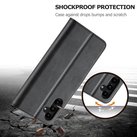 LC.IMEEKE Calf Texture Leather Phone Case, For Samsung Galaxy S24 FE 5G