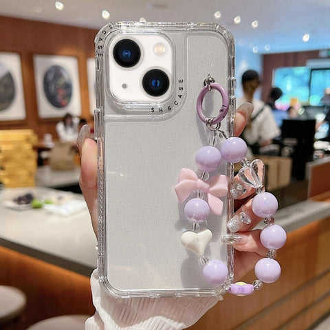 TPU + PC + Glitter Sequins Full Coverage Phone Case with Bracelet, For iPhone 14 Pro, For iPhone 14 Pro Max, For iPhone 6 / 7 / 8 / SE 2020, For iPhone 13 Pro Max, For iPhone 13 Pro, For iPhone 13, For iPhone 12 / 12 Pro, For iPhone 12 Pro Max         ...
