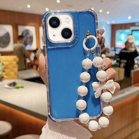 TPU + PC + Glitter Sequins Full Coverage Phone Case with Bracelet, For iPhone 18 Pro / 17 Pro, For iPhone 18 Pro Max / 17 Pro Max, For iPhone 16 Pro Max, For iPhone 16 Pro, For iPhone 16 Plus, For iPhone 16, For iPhone 15 Pro Max, For iPhone 15 Pro    ...