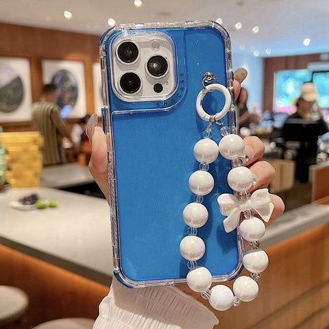TPU + PC + Glitter Sequins Full Coverage Phone Case with Bracelet, For iPhone 18 Pro / 17 Pro, For iPhone 18 Pro Max / 17 Pro Max, For iPhone 16 Pro Max, For iPhone 16 Pro, For iPhone 16 Plus, For iPhone 16, For iPhone 15 Pro Max, For iPhone 15 Pro    ...