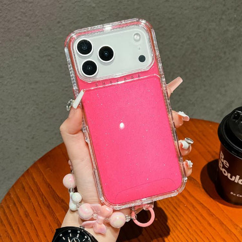 TPU + PC + Glitter Sequins Full Coverage Phone Case with Bracelet, For iPhone 18 Pro / 17 Pro, For iPhone 18 Pro Max / 17 Pro Max, For iPhone 16 Pro Max, For iPhone 16 Pro, For iPhone 16 Plus, For iPhone 16, For iPhone 15 Pro Max, For iPhone 15 Pro    ...