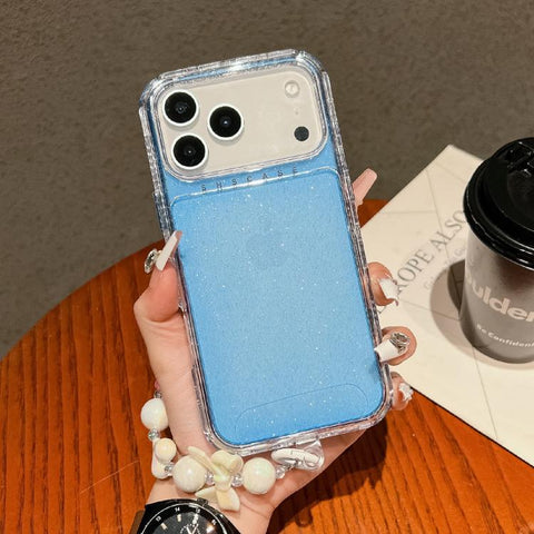TPU + PC + Glitter Sequins Full Coverage Phone Case with Bracelet, For iPhone 18 Pro / 17 Pro, For iPhone 18 Pro Max / 17 Pro Max, For iPhone 16 Pro Max, For iPhone 16 Pro, For iPhone 16 Plus, For iPhone 16, For iPhone 15 Pro Max, For iPhone 15 Pro    ...