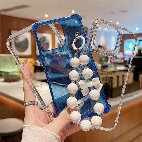 TPU + PC + Glitter Sequins Full Coverage Phone Case with Bracelet, For iPhone 18 Pro / 17 Pro, For iPhone 18 Pro Max / 17 Pro Max, For iPhone 16 Pro Max, For iPhone 16 Pro, For iPhone 16 Plus, For iPhone 16, For iPhone 15 Pro Max, For iPhone 15 Pro    ...