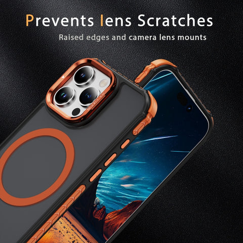 Rainbow Series Skin Feel MagSafe Lens Holder Phone Case, For iPhone 16 Pro Max, For iPhone 16 Pro, For iPhone 16 Plus, For iPhone 16, For iPhone 15 Pro Max, For iPhone 15 Pro, For iPhone 15 Plus, For iPhone 15