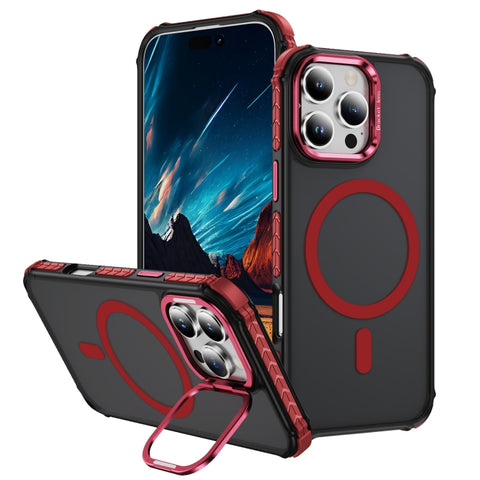 Rainbow Series Skin Feel MagSafe Lens Holder Phone Case, For iPhone 16 Pro Max, For iPhone 16 Pro, For iPhone 16 Plus, For iPhone 16, For iPhone 15 Pro Max, For iPhone 15 Pro, For iPhone 15 Plus, For iPhone 15