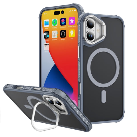 Rainbow Series Skin Feel MagSafe Lens Holder Phone Case, For iPhone 16 Pro Max, For iPhone 16 Pro, For iPhone 16 Plus, For iPhone 16, For iPhone 15 Pro Max, For iPhone 15 Pro, For iPhone 15 Plus, For iPhone 15