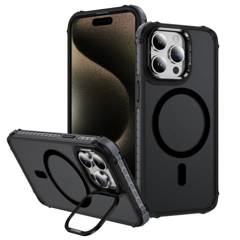 Rainbow Series Skin Feel MagSafe Lens Holder Phone Case, For iPhone 16 Pro Max, For iPhone 16 Pro, For iPhone 16 Plus, For iPhone 16, For iPhone 15 Pro Max, For iPhone 15 Pro, For iPhone 15 Plus, For iPhone 15