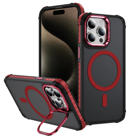 Rainbow Series Skin Feel MagSafe Lens Holder Phone Case, For iPhone 16 Pro Max, For iPhone 16 Pro, For iPhone 16 Plus, For iPhone 16, For iPhone 15 Pro Max, For iPhone 15 Pro, For iPhone 15 Plus, For iPhone 15