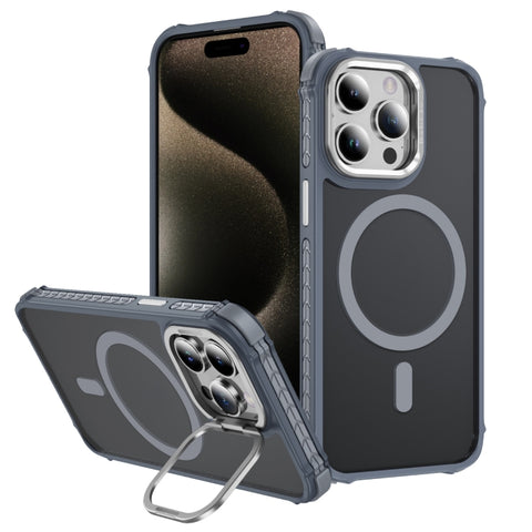 Rainbow Series Skin Feel MagSafe Lens Holder Phone Case, For iPhone 16 Pro Max, For iPhone 16 Pro, For iPhone 16 Plus, For iPhone 16, For iPhone 15 Pro Max, For iPhone 15 Pro, For iPhone 15 Plus, For iPhone 15