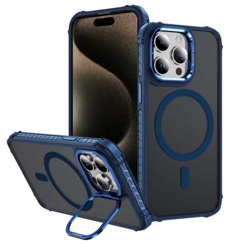 Rainbow Series Skin Feel MagSafe Lens Holder Phone Case, For iPhone 16 Pro Max, For iPhone 16 Pro, For iPhone 16 Plus, For iPhone 16, For iPhone 15 Pro Max, For iPhone 15 Pro, For iPhone 15 Plus, For iPhone 15