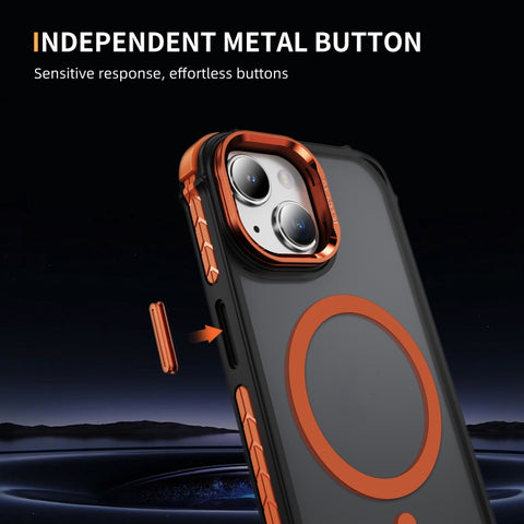 Rainbow Series Skin Feel MagSafe Lens Holder Phone Case, For iPhone 14 Plus, For iPhone 14, For iPhone 14 Pro, For iPhone 14 Pro Max, For iPhone 13, For iPhone 12 Pro Max, For iPhone 12 Pro, For iPhone 11