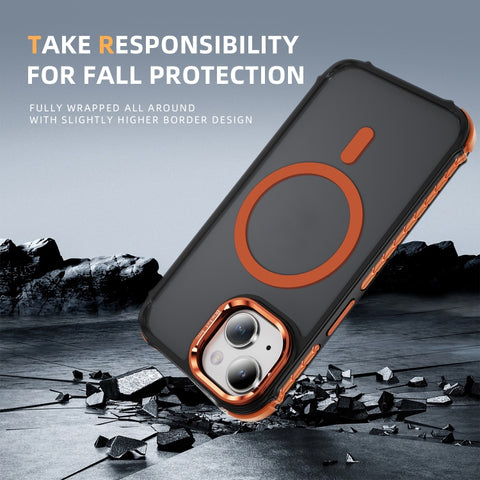 Rainbow Series Skin Feel MagSafe Lens Holder Phone Case, For iPhone 14 Plus, For iPhone 14, For iPhone 14 Pro, For iPhone 14 Pro Max, For iPhone 13, For iPhone 12 Pro Max, For iPhone 12 Pro, For iPhone 11