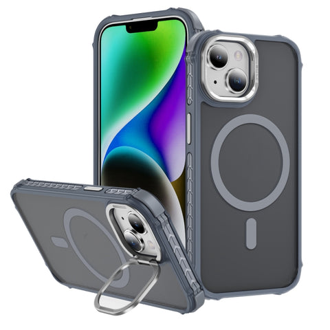 Rainbow Series Skin Feel MagSafe Lens Holder Phone Case, For iPhone 14 Plus, For iPhone 14, For iPhone 14 Pro, For iPhone 14 Pro Max, For iPhone 13, For iPhone 12 Pro Max, For iPhone 12 Pro, For iPhone 11