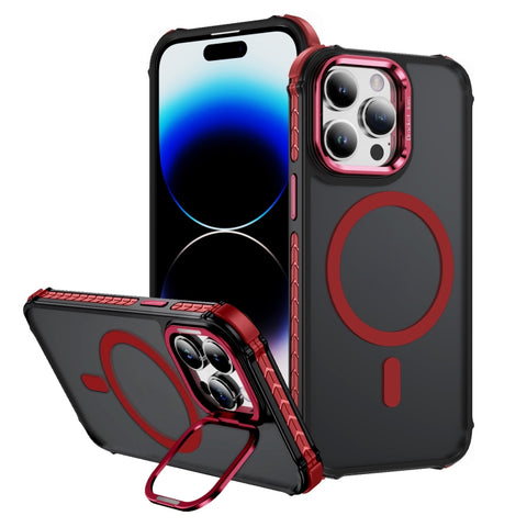 Rainbow Series Skin Feel MagSafe Lens Holder Phone Case, For iPhone 14 Plus, For iPhone 14, For iPhone 14 Pro, For iPhone 14 Pro Max, For iPhone 13, For iPhone 12 Pro Max, For iPhone 12 Pro, For iPhone 11