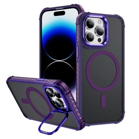 Rainbow Series Skin Feel MagSafe Lens Holder Phone Case, For iPhone 14 Plus, For iPhone 14, For iPhone 14 Pro, For iPhone 14 Pro Max, For iPhone 13, For iPhone 12 Pro Max, For iPhone 12 Pro, For iPhone 11