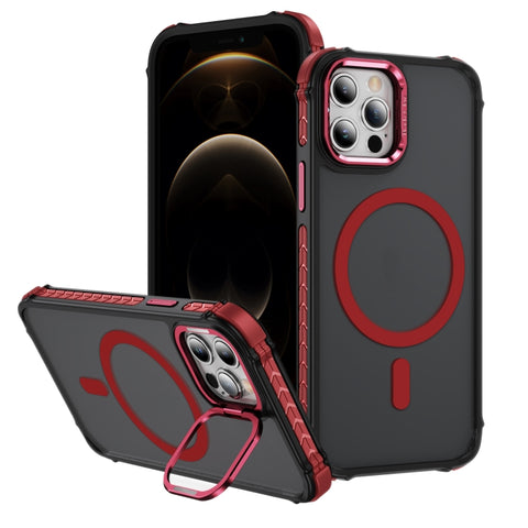 Rainbow Series Skin Feel MagSafe Lens Holder Phone Case, For iPhone 14 Plus, For iPhone 14, For iPhone 14 Pro, For iPhone 14 Pro Max, For iPhone 13, For iPhone 12 Pro Max, For iPhone 12 Pro, For iPhone 11