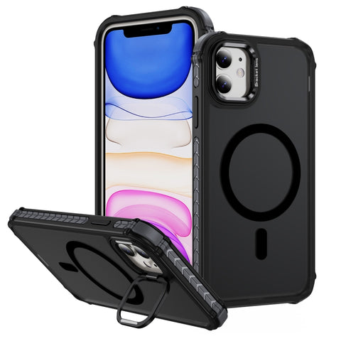 Rainbow Series Skin Feel MagSafe Lens Holder Phone Case, For iPhone 14 Plus, For iPhone 14, For iPhone 14 Pro, For iPhone 14 Pro Max, For iPhone 13, For iPhone 12 Pro Max, For iPhone 12 Pro, For iPhone 11