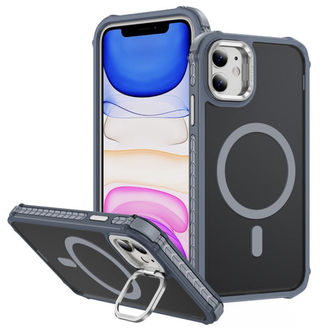 Rainbow Series Skin Feel MagSafe Lens Holder Phone Case, For iPhone 14 Plus, For iPhone 14, For iPhone 14 Pro, For iPhone 14 Pro Max, For iPhone 13, For iPhone 12 Pro Max, For iPhone 12 Pro, For iPhone 11