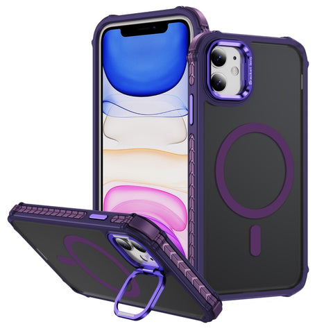Rainbow Series Skin Feel MagSafe Lens Holder Phone Case, For iPhone 14 Plus, For iPhone 14, For iPhone 14 Pro, For iPhone 14 Pro Max, For iPhone 13, For iPhone 12 Pro Max, For iPhone 12 Pro, For iPhone 11