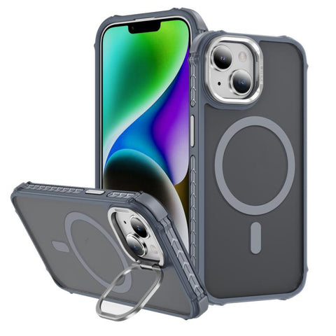 Rainbow Series Skin Feel MagSafe Lens Holder Phone Case, For iPhone 16 Pro Max, For iPhone 16 Pro, For iPhone 16 Plus, For iPhone 16, For iPhone 15 Pro Max, For iPhone 15 Pro, For iPhone 15 Plus, For iPhone 15