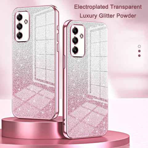 Gradient Glitter Powder Electroplated Phone Case, For Samsung Galaxy A57 5G, For Samsung Galaxy A37 5G, For Samsung Galaxy A07, For Samsung Galaxy A17, For Samsung Galaxy A56, For Samsung Galaxy A26