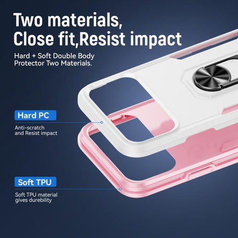 Pioneer Armor Heavy Duty PC + TPU Phone Case with Holder, For iPhone 18 Pro, For iPhone 18 Pro Max, For iPhone 17e / 16e, For iPhone 17 Pro Max, For iPhone 17 Pro
