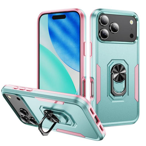 Pioneer Armor Heavy Duty PC + TPU Phone Case with Holder, For iPhone 18 Pro, For iPhone 18 Pro Max, For iPhone 17e / 16e, For iPhone 17 Pro Max, For iPhone 17 Pro