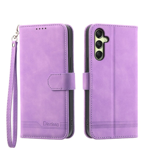 Dierfeng Dream Line TPU Hybrid PU Leather Phone Case, For Samsung Galaxy A57 5G, For Samsung Galaxy A37 5G, For Galaxy A27 5G, For Samsung Galaxy A26 5G / A16 / A17 4G, For Samsung Galaxy A06 4G / 5G / A07 4G, For Samsung Galaxy M35