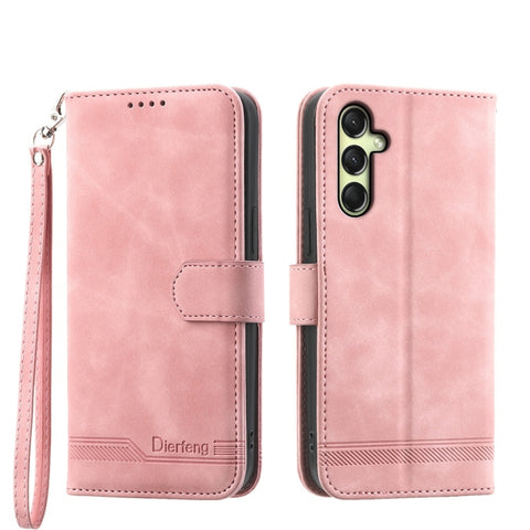 Dierfeng Dream Line TPU Hybrid PU Leather Phone Case, For Samsung Galaxy A57 5G, For Samsung Galaxy A37 5G, For Galaxy A27 5G, For Samsung Galaxy A26 5G / A16 / A17 4G, For Samsung Galaxy A06 4G / 5G / A07 4G, For Samsung Galaxy M35