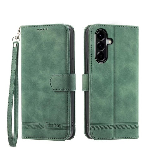 Dierfeng Dream Line TPU Hybrid PU Leather Phone Case, For Samsung Galaxy A57 5G, For Samsung Galaxy A37 5G, For Galaxy A27 5G, For Samsung Galaxy A26 5G / A16 / A17 4G, For Samsung Galaxy A06 4G / 5G / A07 4G, For Samsung Galaxy M35