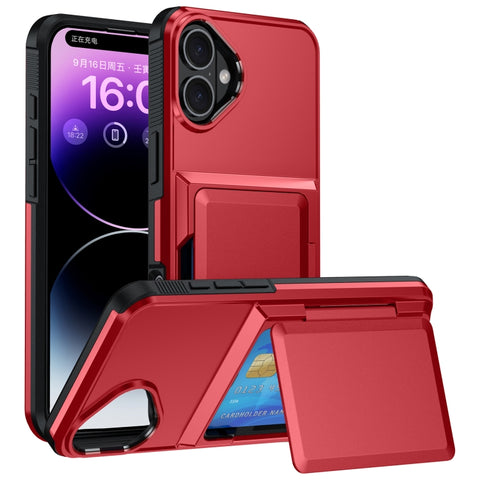 Card Slot Holder Phone Case, For iPhone 18 Pro, For iPhone 18 Pro Max, For iPhone 17 Pro Max, For iPhone 17 Pro, For iPhone Air, For iPhone 16 Pro Max, For iPhone 16 Pro, For iPhone 16 Plus