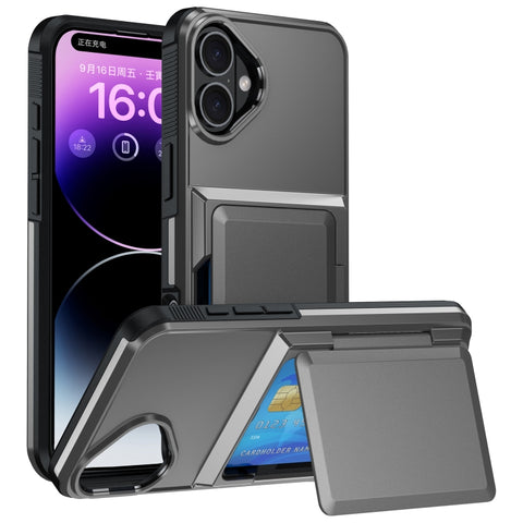 Card Slot Holder Phone Case, For iPhone 18 Pro, For iPhone 18 Pro Max, For iPhone 17 Pro Max, For iPhone 17 Pro, For iPhone Air, For iPhone 16 Pro Max, For iPhone 16 Pro, For iPhone 16 Plus