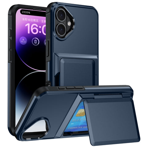 Card Slot Holder Phone Case, For iPhone 18 Pro, For iPhone 18 Pro Max, For iPhone 17 Pro Max, For iPhone 17 Pro, For iPhone Air, For iPhone 16 Pro Max, For iPhone 16 Pro, For iPhone 16 Plus