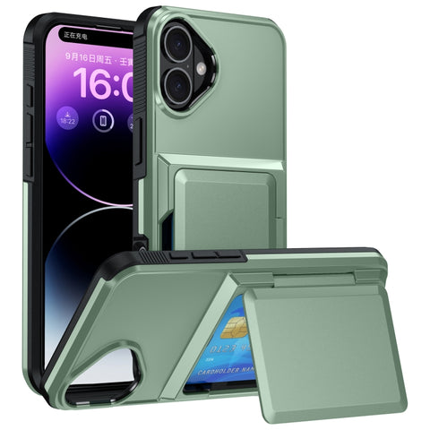 Card Slot Holder Phone Case, For iPhone 18 Pro, For iPhone 18 Pro Max, For iPhone 17 Pro Max, For iPhone 17 Pro, For iPhone Air, For iPhone 16 Pro Max, For iPhone 16 Pro, For iPhone 16 Plus