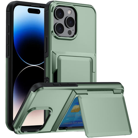 Card Slot Holder Phone Case, For iPhone 18 Pro, For iPhone 18 Pro Max, For iPhone 17 Pro Max, For iPhone 17 Pro, For iPhone Air, For iPhone 16 Pro Max, For iPhone 16 Pro, For iPhone 16 Plus