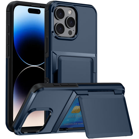 Card Slot Holder Phone Case, For iPhone 18 Pro, For iPhone 18 Pro Max, For iPhone 17 Pro Max, For iPhone 17 Pro, For iPhone Air, For iPhone 16 Pro Max, For iPhone 16 Pro, For iPhone 16 Plus